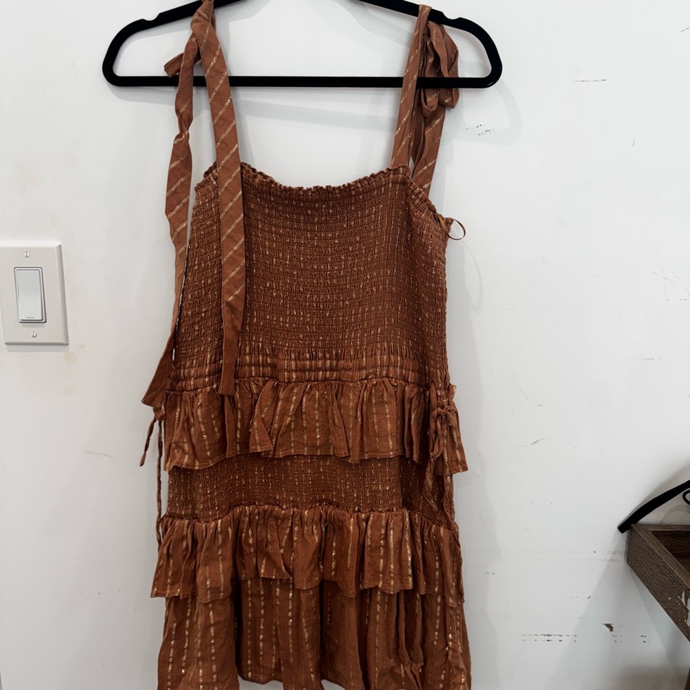 House of Harlow 1960 Textured Brown Dress
